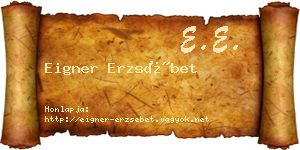 Eigner Erzsébet névjegykártya